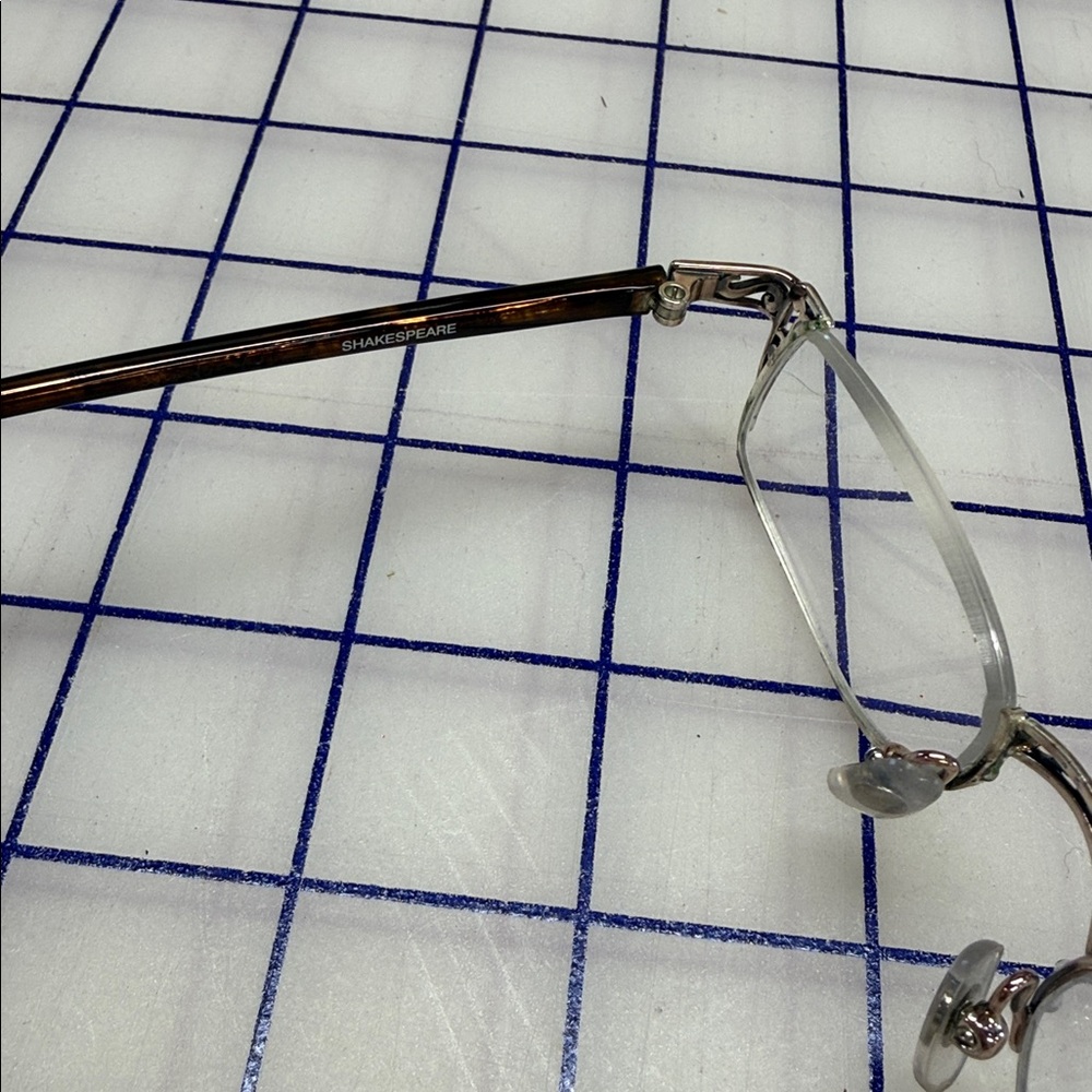 2.5 Brighton reading glasses Shakespeare silver tortoise nose pads readers - Picture 3 of 9